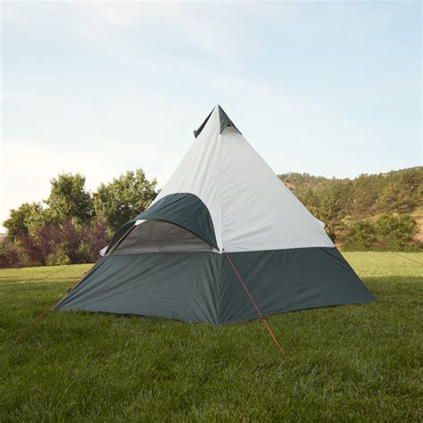 Ozark Trail Grey and Orange 2-person Dome Tent features in our Tents collection. . Ozark trail teepee tent